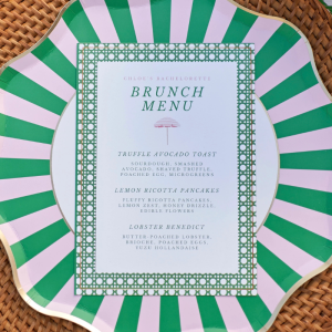 Palm Breeze Stripe Dinner Plates - Image 5