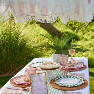 Palm Breeze Stripe Cocktail Napkins - Image 3