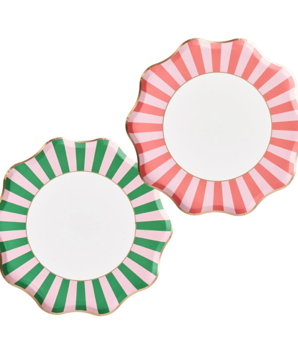 Palm Breeze Stripe Dinner Plates