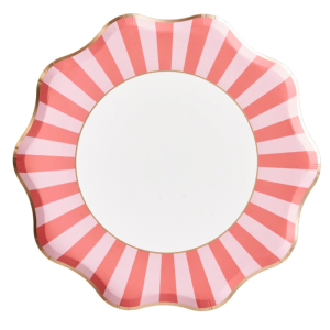 Palm Breeze Stripe Dinner Plates - Image 2