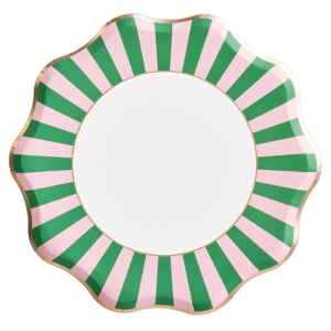Palm Breeze Stripe Dinner Plates - Image 3